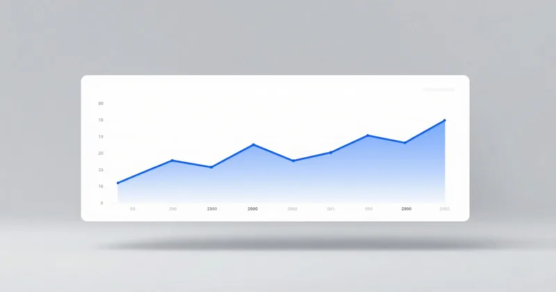 Minimalist blue line chart floating over a neutral background, symbolizing a clean dashboard focused only on what matters