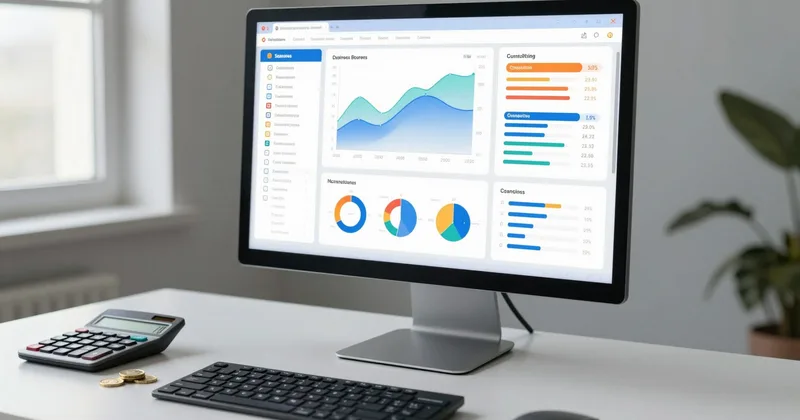Financial KPI panel illustrating investment ranges for a Power BI dashboard in small businesses