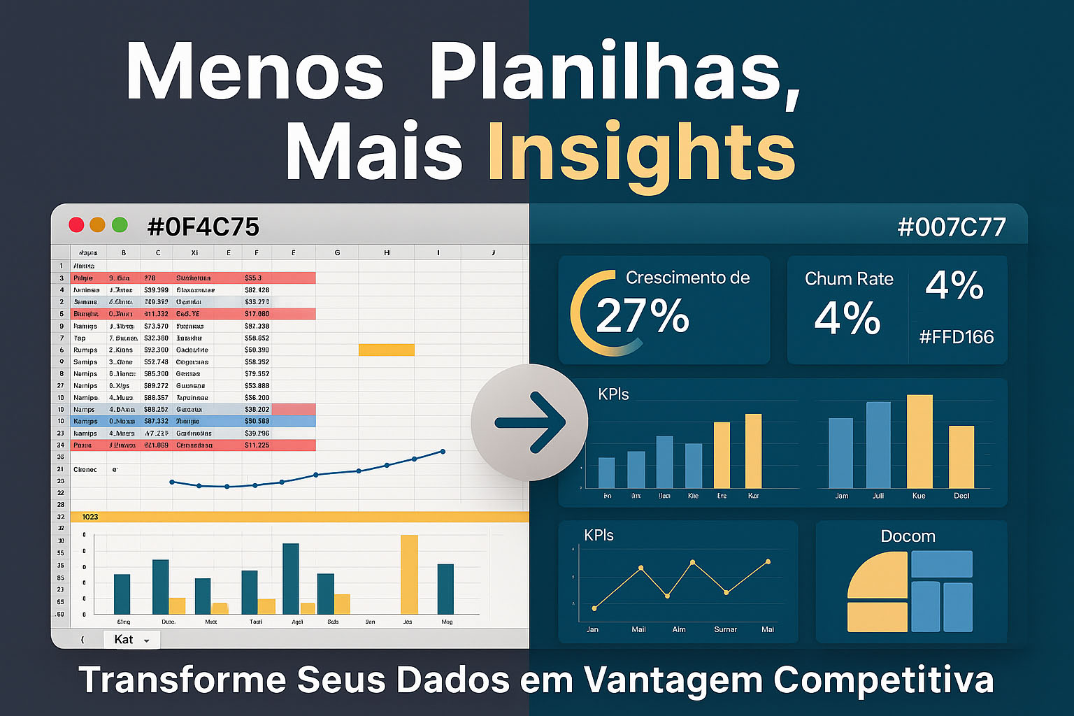 Menos planilhas, mais insights