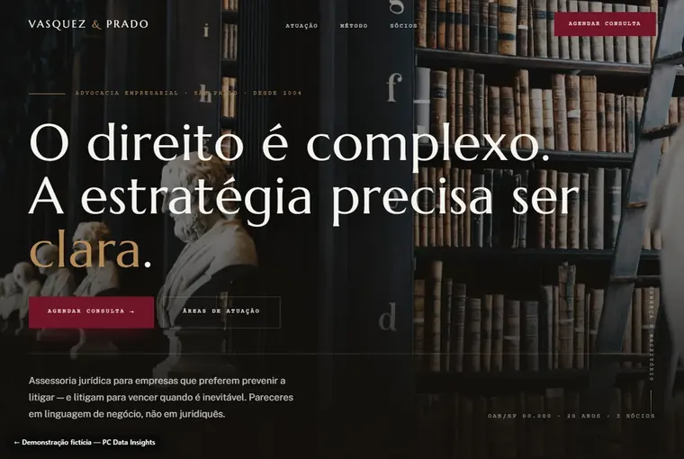 Demo website for lawyers and law firms: Vasquez & Prado