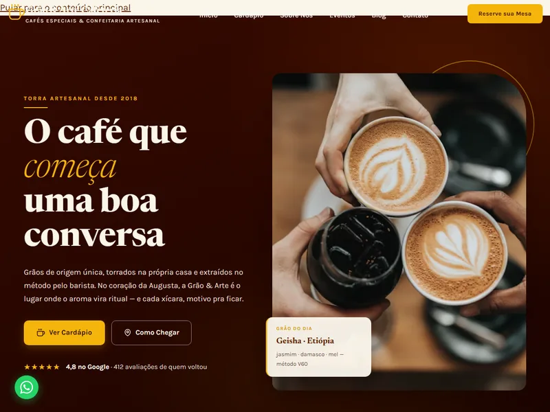 Grão & Arte — Cafeteria Artesanal