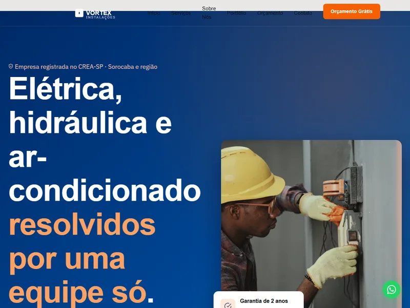 Vortex Instalações — Instalações Técnicas
