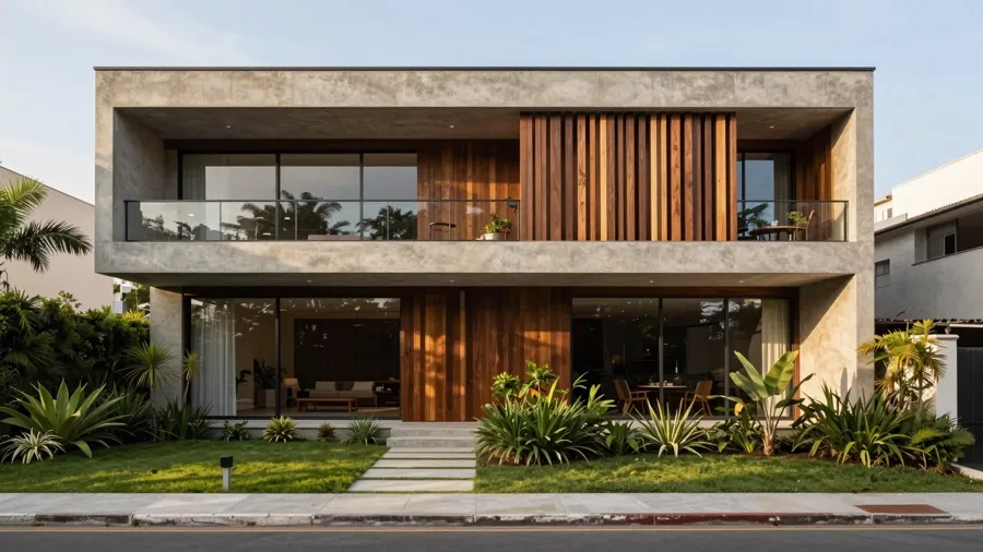 Fachada de residência contemporânea nos Jardins